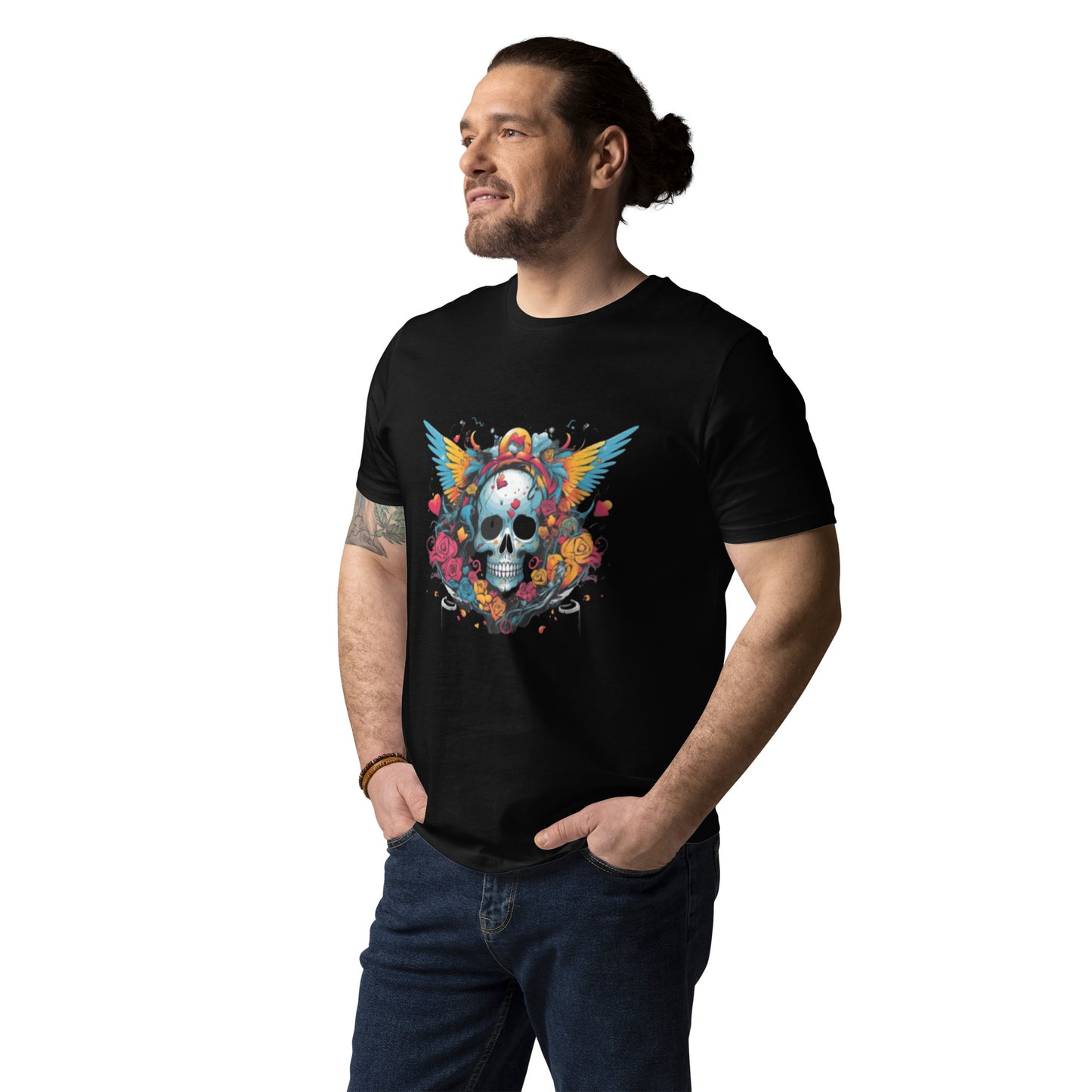 Retro Rebel Wings & Bloom Unisex T-Shirt