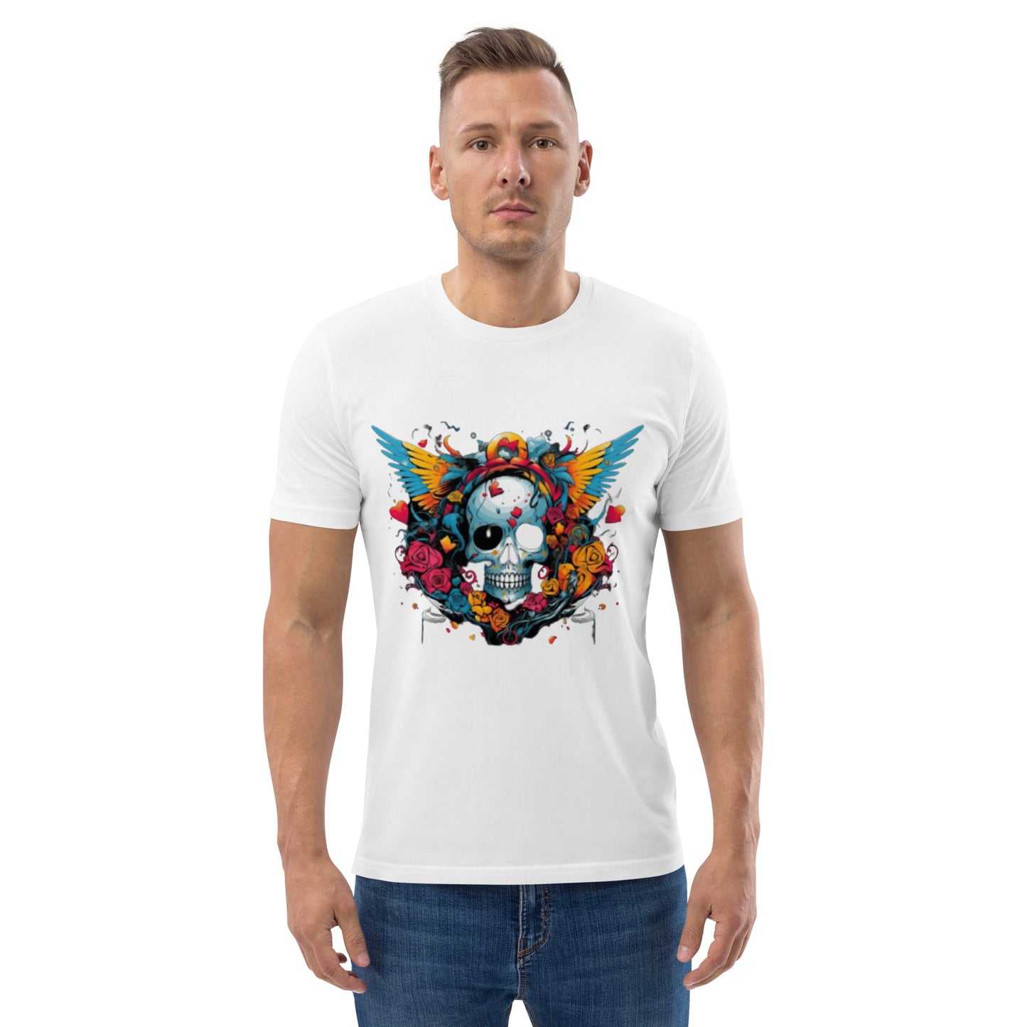 Retro Rebel Wings & Bloom Unisex T-Shirt