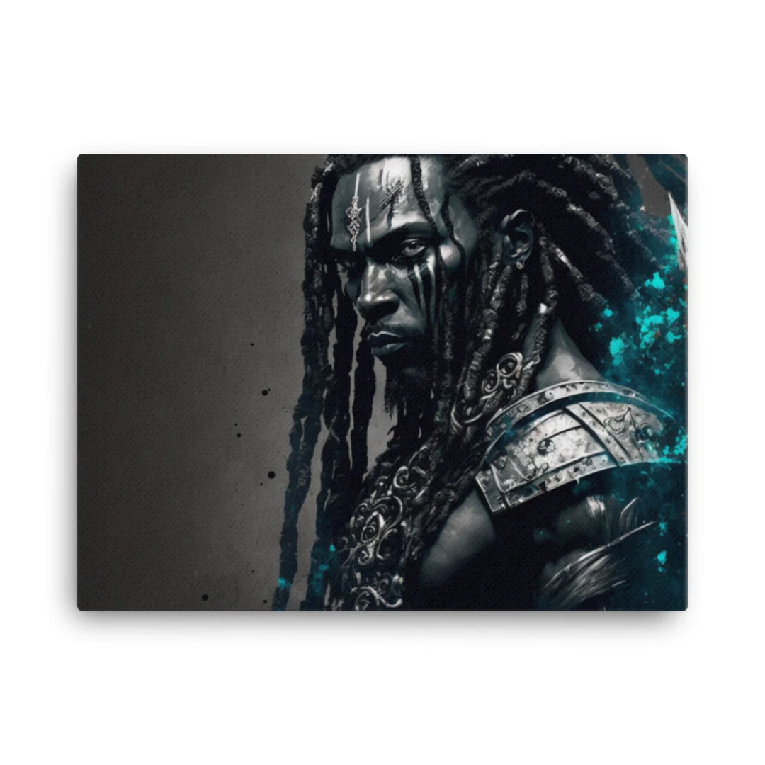 canvas print african warrior