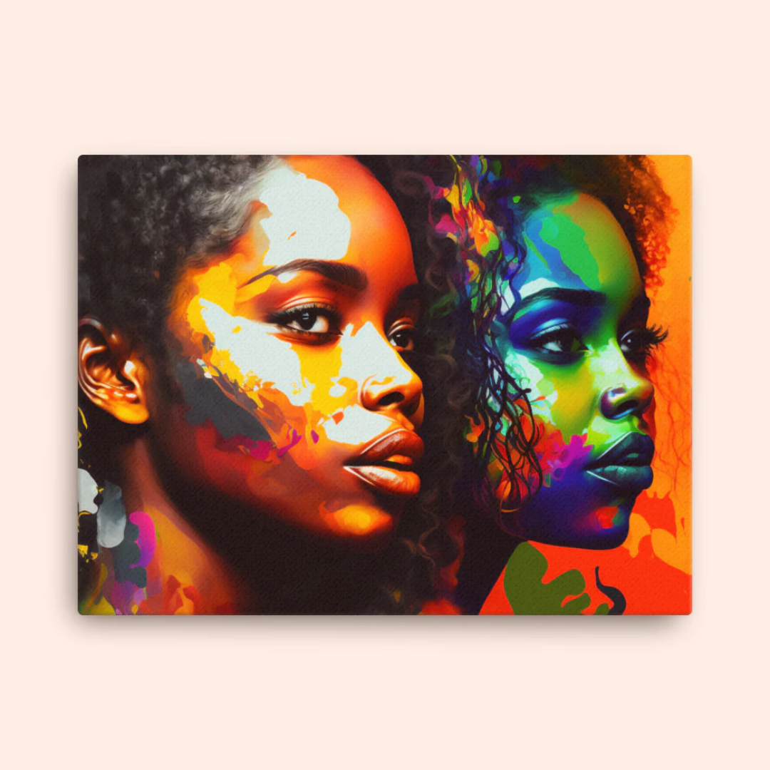 two-african-american-women-canvas-print