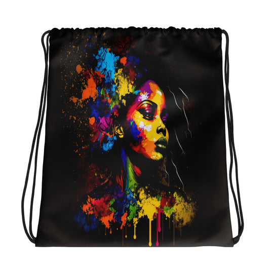 African-American-Regal-Beauty-Drawstring-Bag
