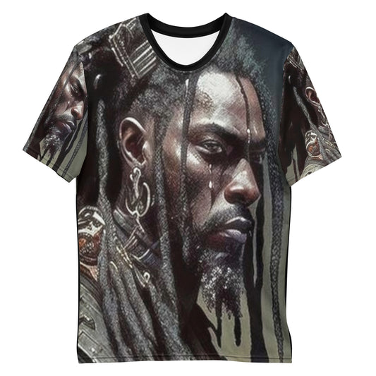 african warrior with dreads t-shirt