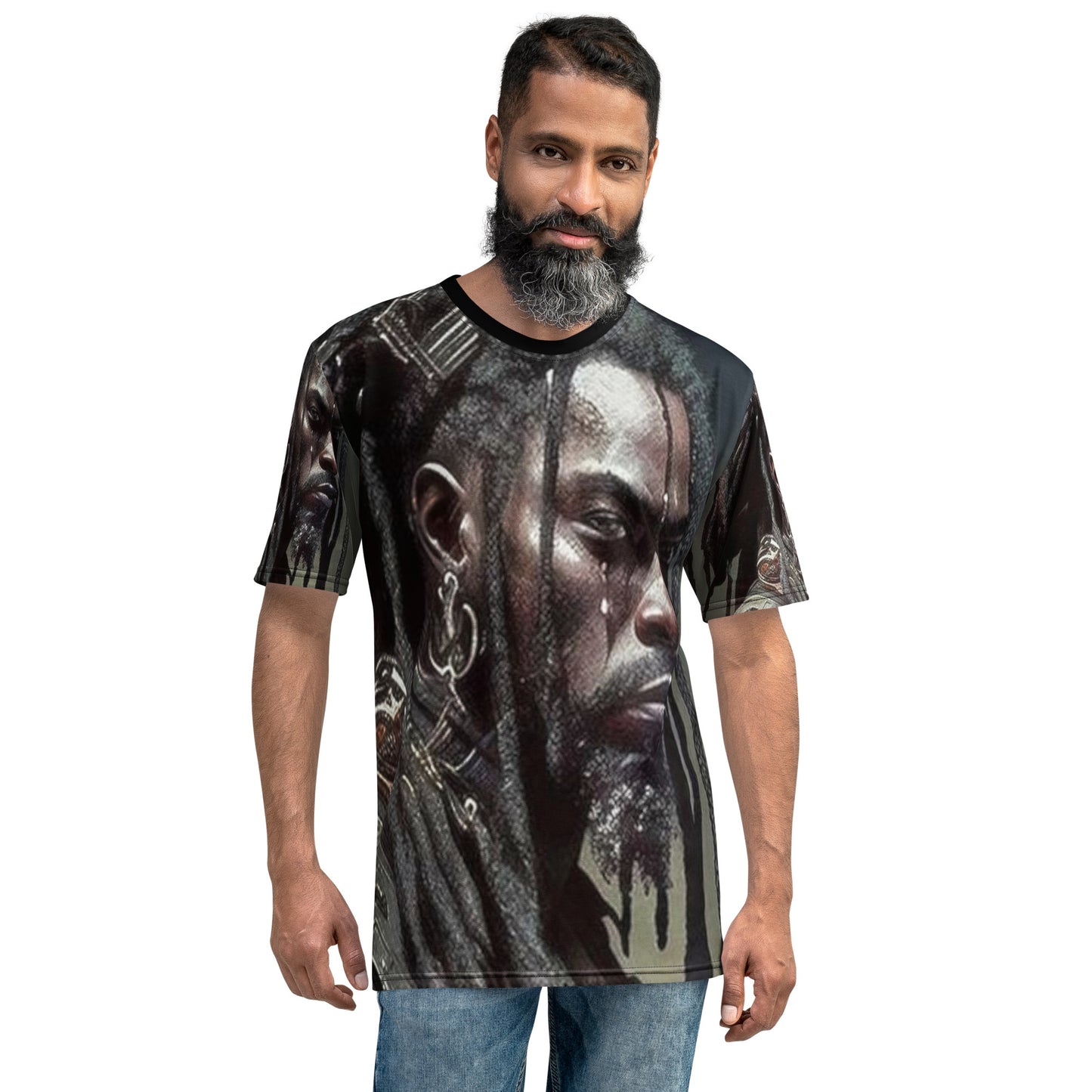 african warrior with dreads t-shirt