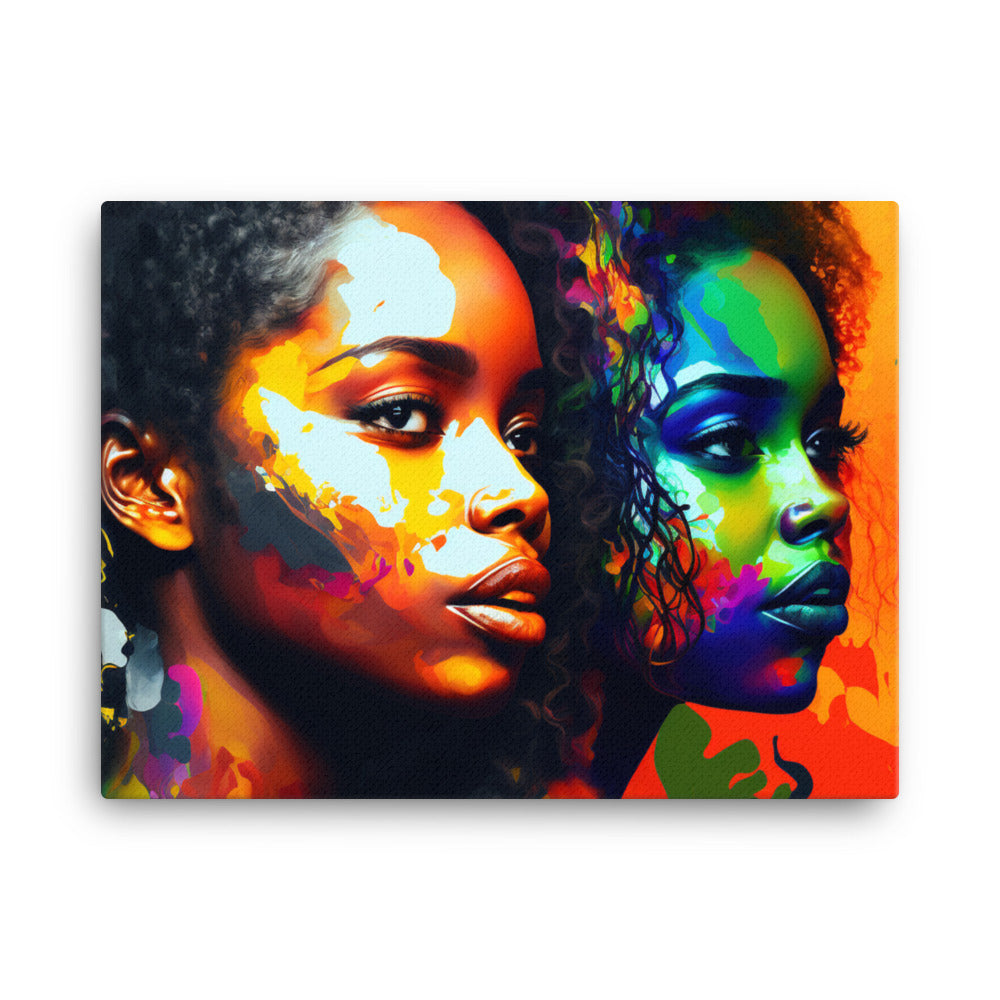 african-american-women two-beauties-canvas print
