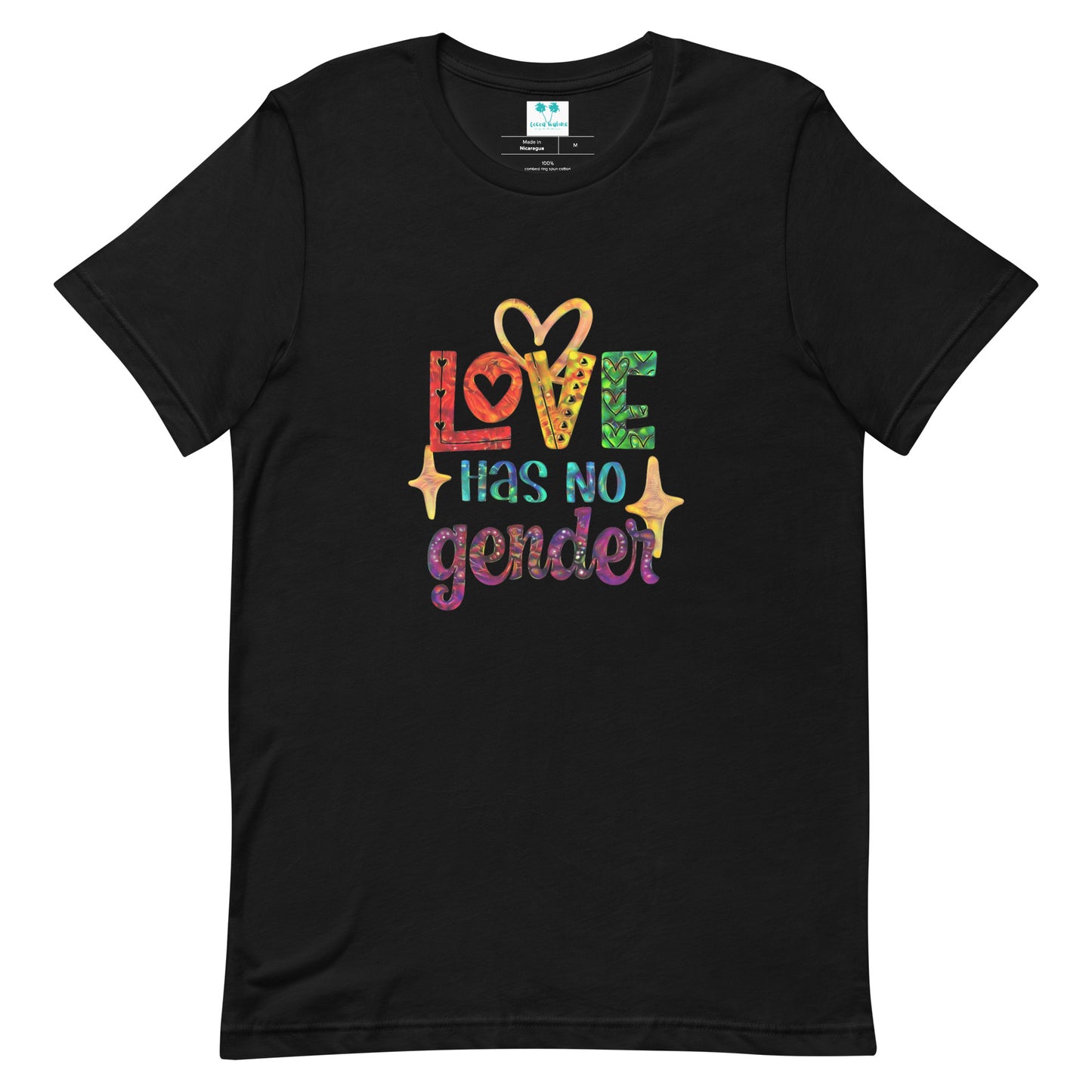 t-shirt black love has no gender