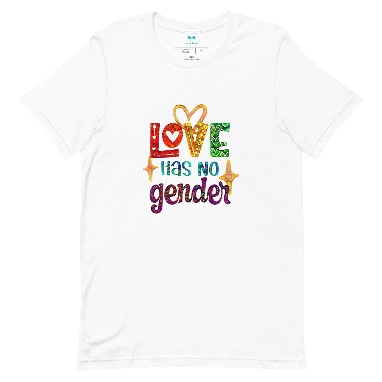 t-shirt white love has no gender