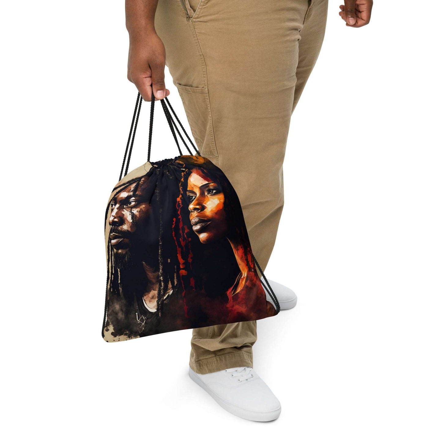 african-american-couple-with-dreads-love-and unity-drawstring-bag