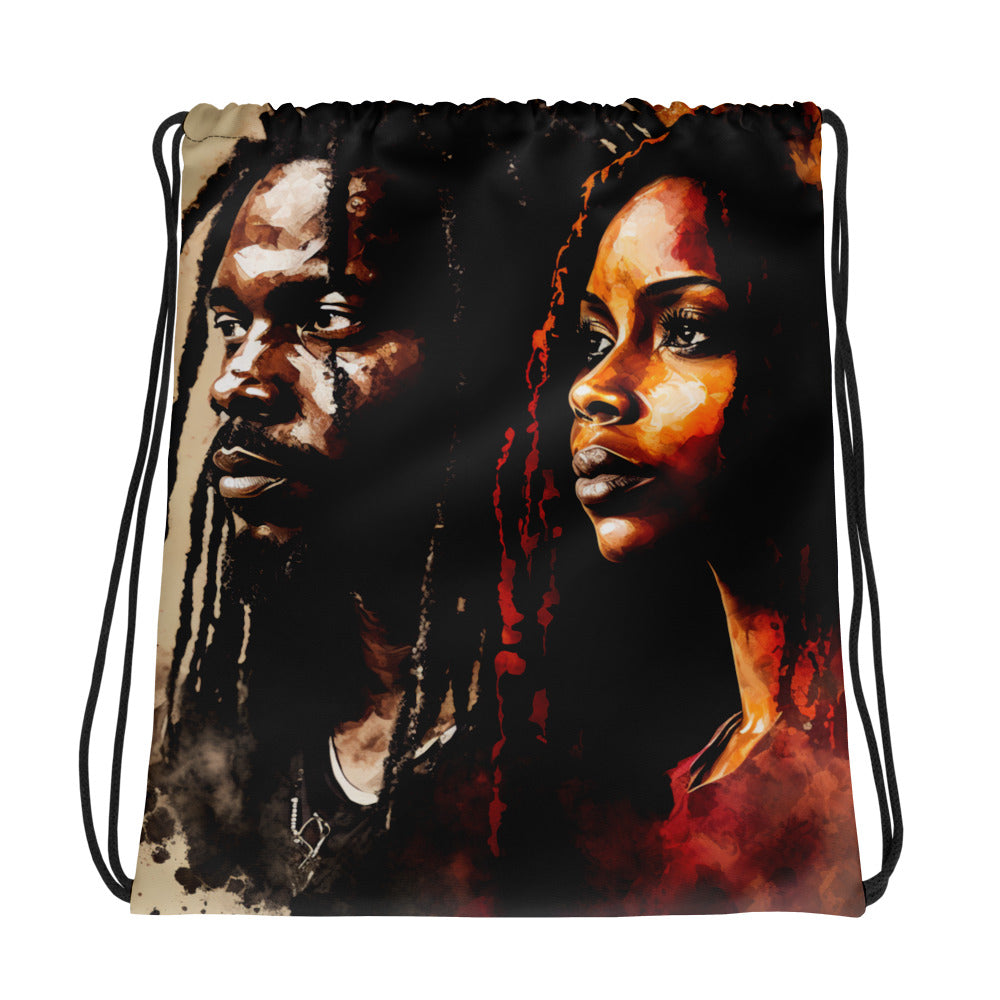 african-american-couple-with-dreads-love-and unity-drawstring-bag