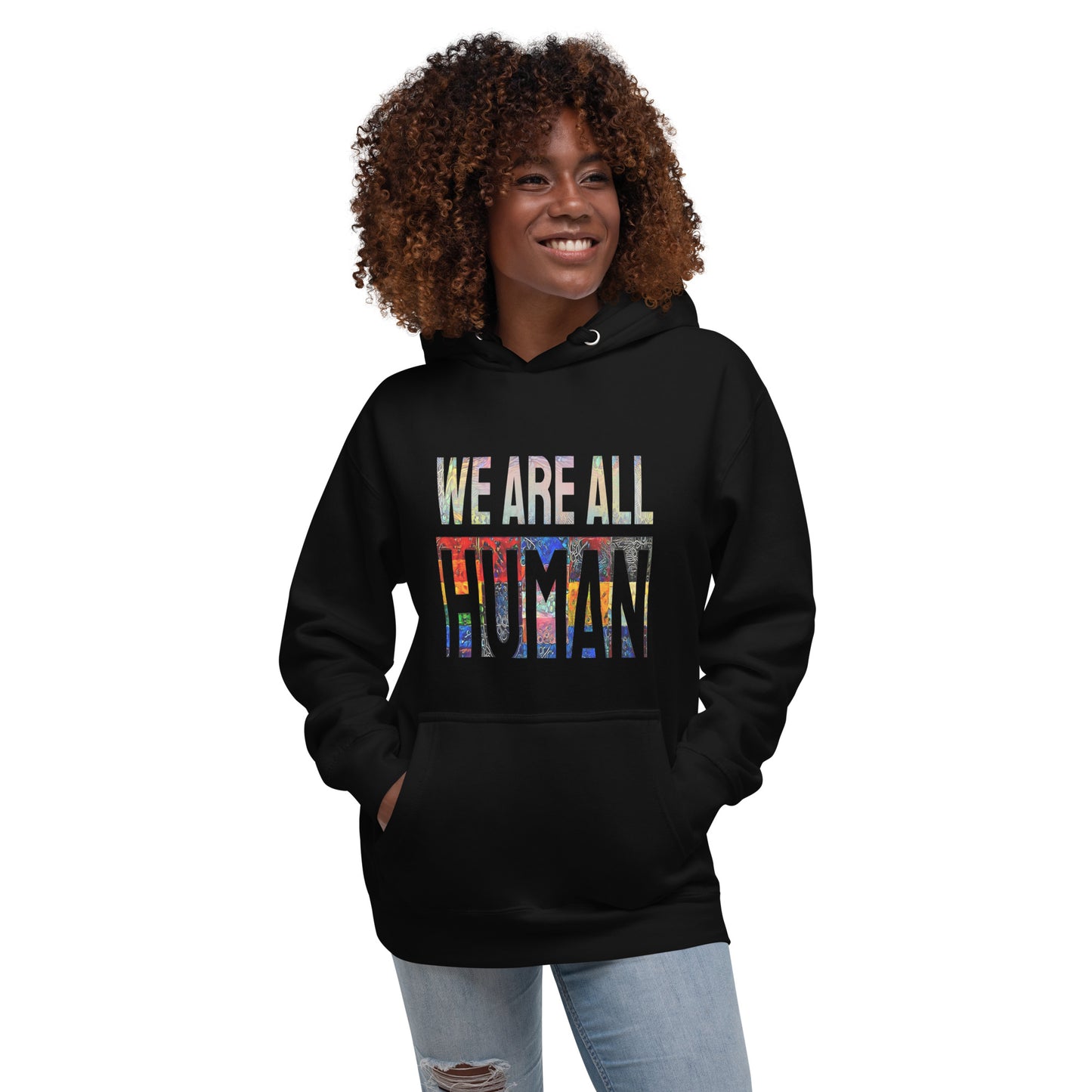 we-are-all-human-unisex-black-hoodie